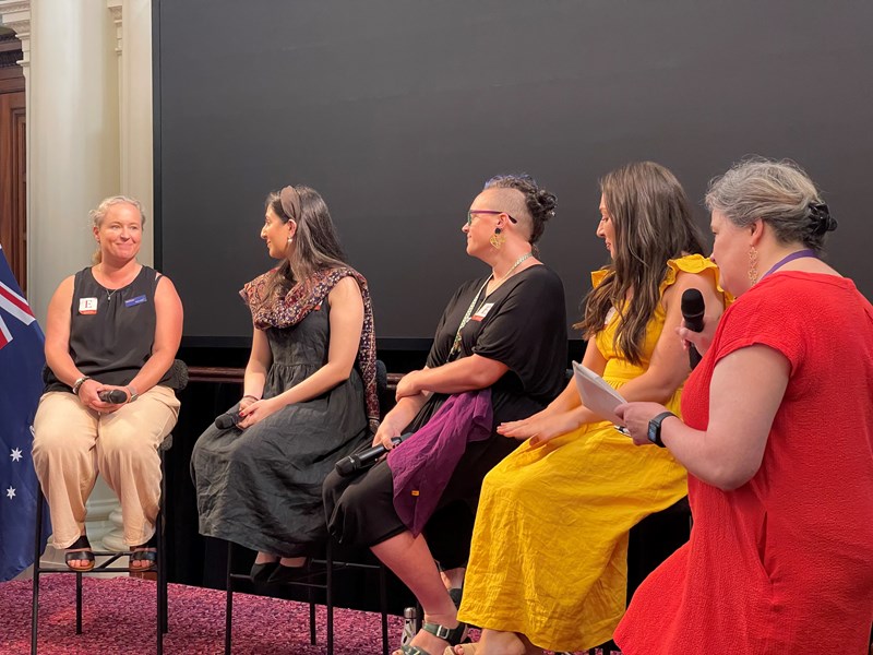 A panel discussion presented as part of the exhibition.