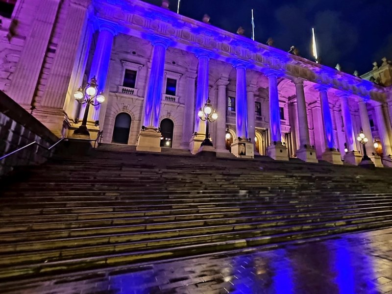 Parliament in purple for King’s Coronation
