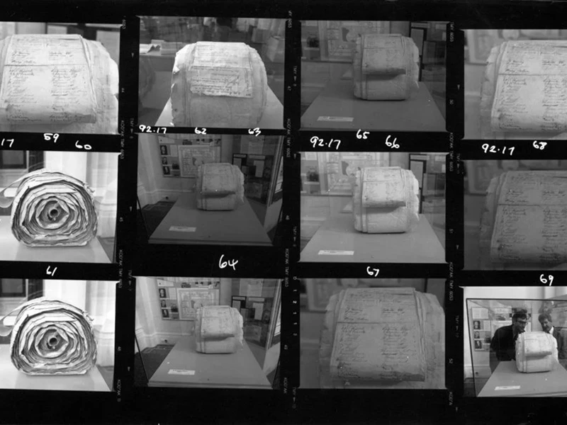 Images of the Women's Suffrage Petition of 1891. It is currently held in the Public Records Office Victoria.