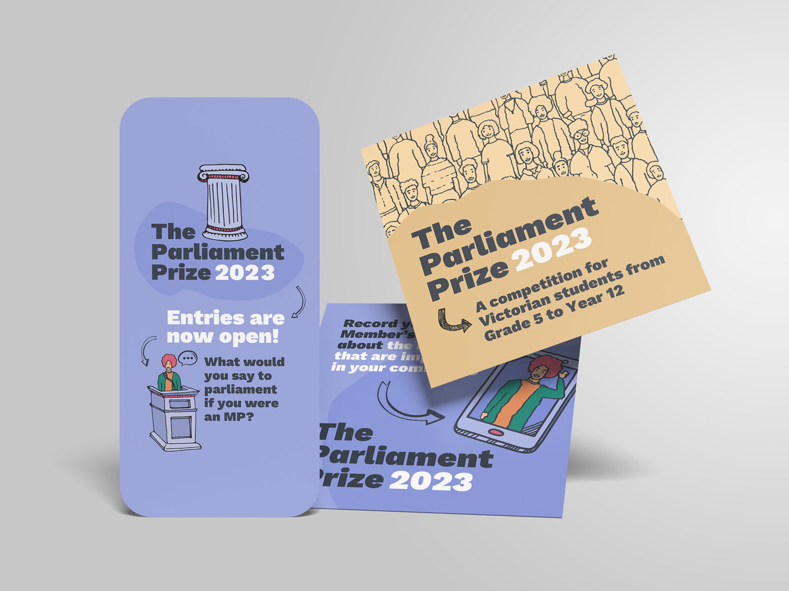 Social media mockup of content that is available to promote the Parliament Prize.