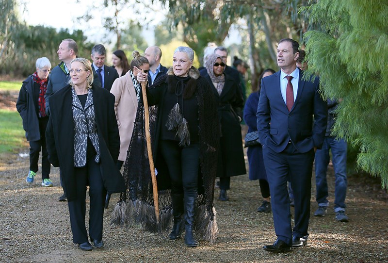 Visiting the Worawa History Walk during the launch of the Aboriginal Change Makers education resource.
