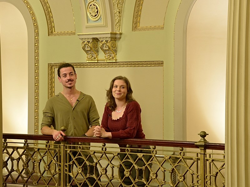 Isaac and Cathy are the presenters for one of the new videos about parliament.
